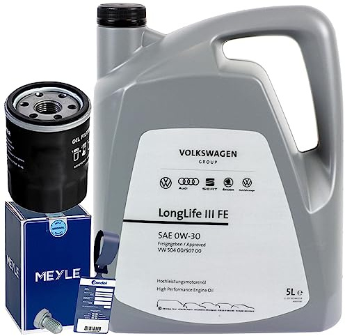 Meyle Ölfilter 1003220021+0W30 Öl | 1003220021+588.670-U-01+MN1801+ 0W30 LL III für A1 A3 Golf 7 Polo 5 5T Up