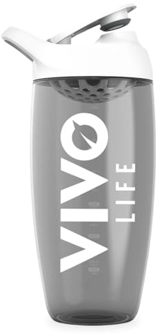Vivo life - Protein Shaker Water Bottle, 550ml, Sports Bottle, Durable Ecozen, BPA Free, Leak-Proof, for Gym, Cycling, Office - Easy Clean Reusable Drinks Bottle
