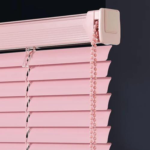 Pxzybd Metal Aluminium Venetian Blinds,25mm Slats Blackout Heat Insulation Venetian Shades for Windows,Horizontal Blinds for Home Office,Indoor Privacy Curtains Shutters,Pink,W×H-100×170cm(39 * 67in)