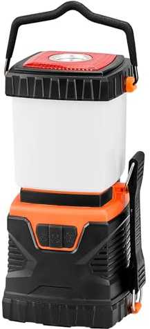 VEVOR Lanterne Camping LED, Tout-En-Un, Lampe Poche Camping Portable, Alimentée par Piles Non Incluses, 1000 LM, Éclairage 360° pour Lumière d'Urgence, Activités Extérieur, Réparations Automobiles