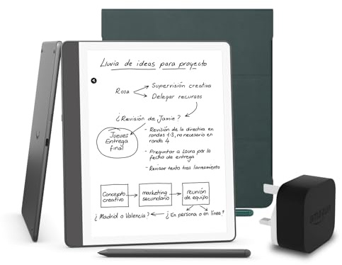 Kindle Scribe (versione 2024) 16 GB, una custodia in pelle Amazon Premium e un alimentatore Amazon Powerfast da 9 W
