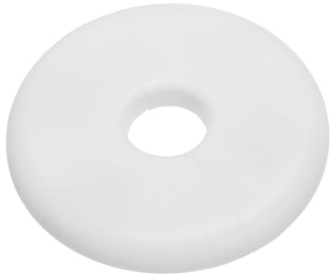 PATIKIL Rohrabdeckung Wand Split Flansch Rohrmanschette 0,65 (16,5mm), ABS Runde Selbstklebende Rosetten Wasserhahn Armaturen-Abdeckung für Küche Badezimmer Armatur Dekoration, Weiß