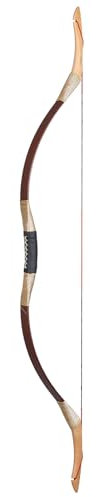 Toparchery Mongolischer Recurve Bogen, Traditioneller Langbogen 35-55lbs Pferdebogen Passend für rechte und Linke Hand Erwachsene Bogenschießen Bögen (40 lbs)