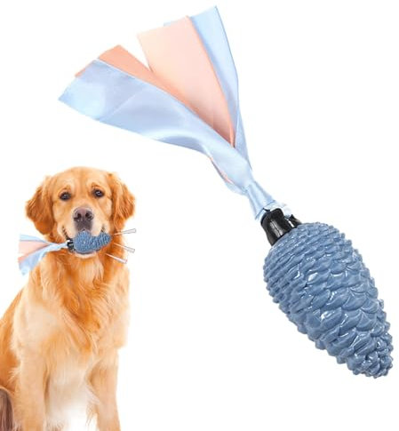Hundespielzeug mit Tannenzapfen, quietschendes Seil, Kauspielzeug für Hunde mit Beißstreifen, langlebiges, weiches Haustierspielzeug für Welpen und Hunde, energieverbrauchende Spielzeit,