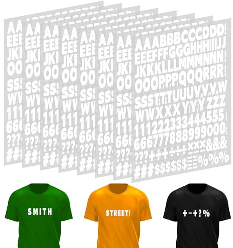 1328 Stück Buchstaben und Zahlen zum Aufbügeln A-Z Bügelbuchstaben für Textilien 0-9 Zahlen zum Aufbügeln Weiß Wasserfeste Vinyl Buchstaben Bügelbilder für Kleidung T-Shirt-Druck DIY