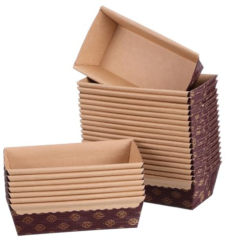 VINTORKY 25stücke Mini Brotbackformen Aus Papier Backbleche Für Hausgemachtes Brot Hohe Temperaturbeständigkeit Und Vielseitig Einsetzbar Für Kuchen Und Gebäck Für Kleine Küchen