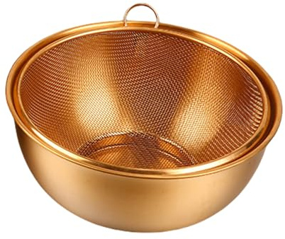 Scolapasta in acciaio inox con ciotola per mescolare, cestino multiuso per una facile pulizia di frutta e verdura