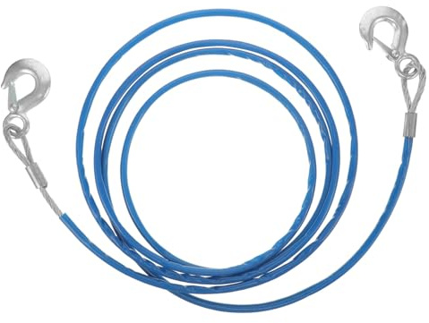 Mipcase 4m Sangle De Remorquage Tonnes Corde Acier Haute Résistance avec Crochet pour Urgence Voiture Et Remorque