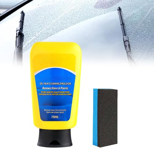 Car Glass Window Cleaner, 2025 New Car Polish, Rain Repellent & Anti-Fog Windscreen Cleaner, Streak-Free Shine & Advanced Water Beading, Streak Free Glass Cleaner for Windscreen (1)