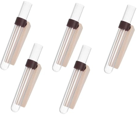 Yardwe 5pcs Wall Mounted Hydroponic Test Tube Planters for Indoor Plants Space-saving Plastic Propagation Vases for Pothos and Air Purifying Greenery Low Maintenance Hydroponics for Home
