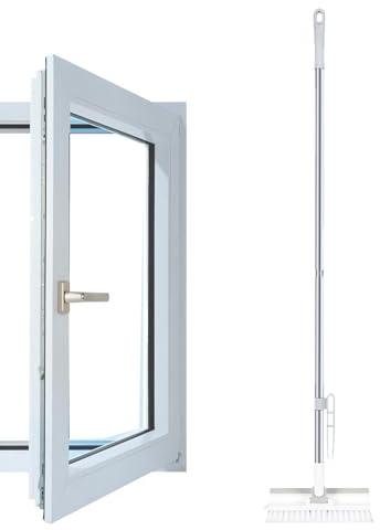 Cepillo para - Cepillo para Pisos con Mango Largo, PP - Cèpillo En V 4 En 1 Cep̃illo Pàra Cubierta con Cabezal Giratorio De 180 Grados Paŗa Limpiar El Piso De La Cocina del Baño Trapeado