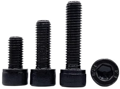 Stehbolzen, 5/10 Stück M5 M6 Länge 6–50 mm Sechskant-Innensechskant-Innensechskant-Schraubenbolzen, 12,9-Grad-Kohlenstoffstahlschraube Din912(50mm,M6-(5PCS))