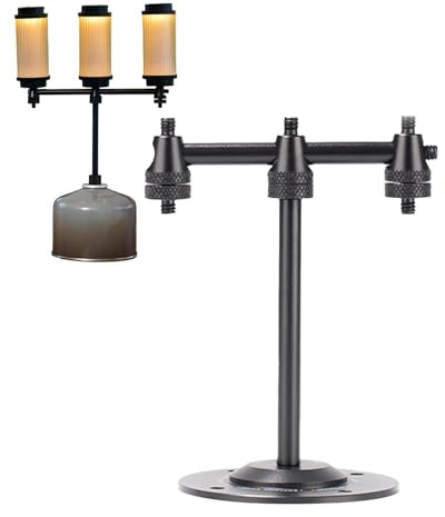 Poste de luz de Camping Soporte para lámpara de Mesa, aleación de Aluminio | Base de linterna de campamento Para exteriores, jardín, senderismo, pesca, mochilero, fogata