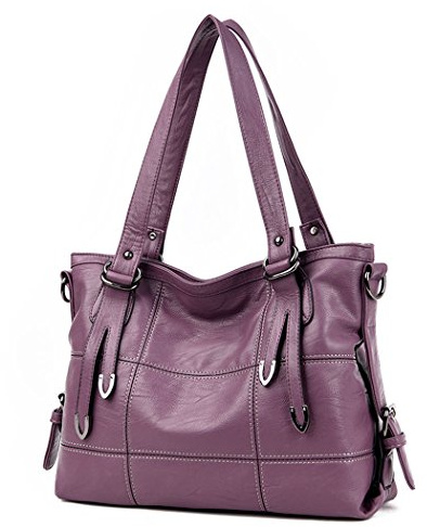 DEERWORD Damen Taschen Handtasche Frauen Elegant Tasche Henkeltasche Vintage PU-Leder 5369 1-teilig set