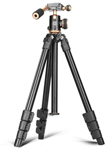 QZSD Q160S - Trípode para cámara de vídeo y teléfono, para fotografía flexible Nikon Canon Sony DSLR cámara réflex digital (aleación de aluminio)