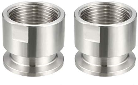 sourcing map 2 Stk. Innengewinde 1 NPT Rohr Zubehör zu dreieck Klammer OD 40mm Zwinge