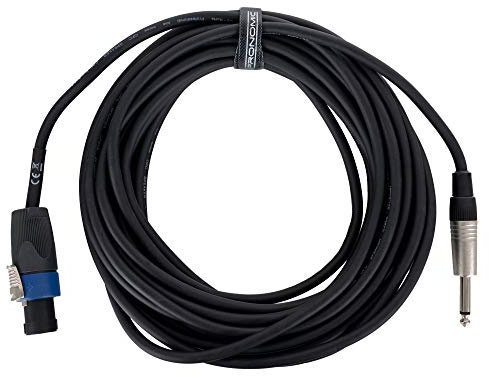 Pronomic Stage BOXJMSP1-10 Boxenkabel - Professionelles Boxenkabel - Stecker: 6,3 mm Klinke auf Speakon-kompatibel - Aderquerschnitt: 2x 1,5 mm² - Länge: 10 m - Schwarz | Stecker: 6, 3 mm Klinke ? Speakon-kompatibel, Aderquerschnitt: 2x 1, 5 mm², Farbe: Schwarz, Sauerstofffreies Kupfer