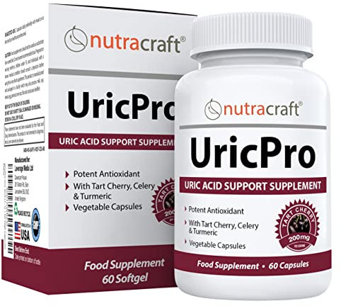 UricPro Uric Acid Cleanse Supplement | Tart Cherry, Turmeric, Celery, Bromelain, Cranberry & More | Non-GMO | 60 Vege Capsules