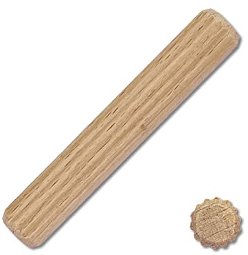 Kabus Holzdübel aus Buche Riffeldübel Holzstifte Möbelverbinder 12 verschiedene Größen Holzriffeldübel Verbindung Dübel aus Buche (100, Ø 12 mm | 70 mm)