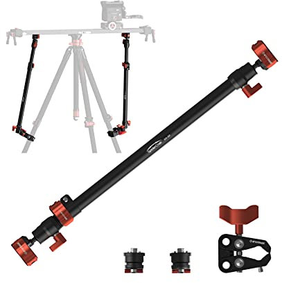 IFOOTAGE Barre de support de 81,3 cm avec super pince pour trépied d'appareil photo et monopode, design à boucle, structure amovible (une pièce)