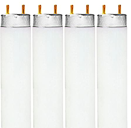 LUXRITE F17T8/835 17W 24 Inch T8 Fluorescent Tube Light Bulb, 3500K Natural White, 1350 Lumens, G13 Medium Bi-Pin Base, LR20751, 4-Pack