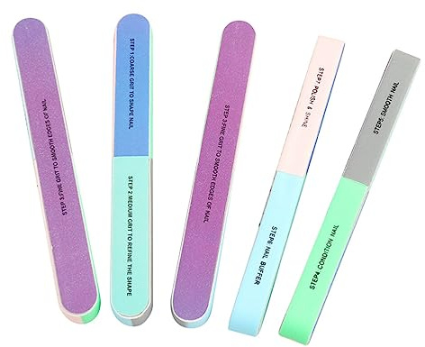 Beavorty 10 Piezas Tiras Para Pulir Uñas De Caras Unidades De Bloques De Pulido Lavables Para Esponjas De Uñas De Esponja Para Manicura Casa