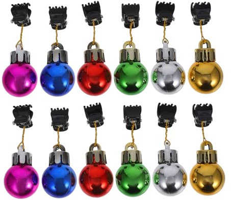 Warmhm 12stücke Weihnachts-bart Clips Bunte Bartornamente Haarclips Für Festliche Dekoration Für Weihnachten Partys Und Cosplay Von Santa
