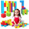 Pairez Toys Blocchi da costruzione magnetici, 1,65 pollici, grandi dadi magnetici impilabili per bambini, giocattoli sensoriali e montessori per ragazzi e ragazze di 1, 2, 3 anni (24 pezzi)