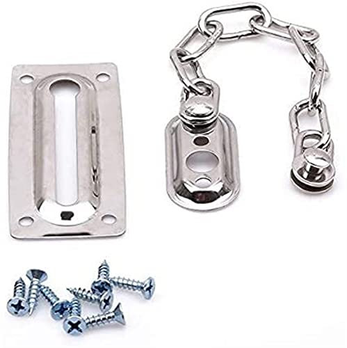 Kettenschloss，Tür Kettenschloss， Metall Edelstahl Anti-Diebstahl-Kette Türkette Hasp Sicherheitsschloss Kette Zimmertür Riegel Türschloss Schnalle Anti-Diebstahl-Schloss Kette