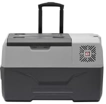 FASEBA Nevera 12/24/220V 30L Compresor LG Con Bluetooth y enchufe con conexión Usb (Con Ruedas y barra telescópica), para coche, camping, camión,nevera 12v compresor, nevera portatil electrica.