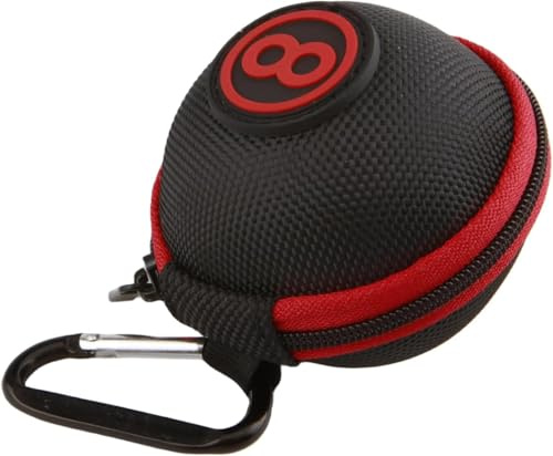 Sinsilvie Clip-on biljard kö bollfodral. Röd köboll väska för snookerbollar, träningsbollar och poolbollar. 5,7 cm eller mindre biljardboll bärväska