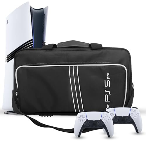 Generico Borsa da trasporto Borsa antiurto per PS5 pro Borsa a tracolla Console Controller Accessori Custodia portatile protettiva da viaggio Borsa di stoccaggio di grande capacità