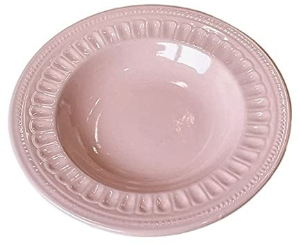 Piano Piatto da pranzo Cucina domestica Ristorante Caffè Piatto da dessert Piatto da pranzo normale Piatto fondo rosa Piatto piatto rotondo Piatto da pranzo semplice rosa Piatto da cucina for uso