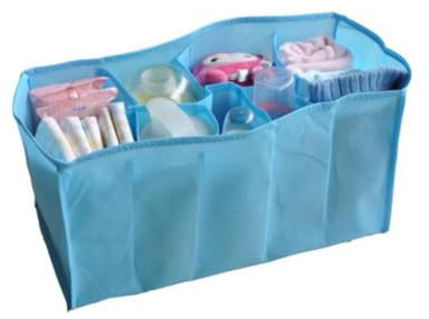 ULDIGI Innenfachtasche Mit Sieben Fächern Organizer Für Wickelartikel Spielzeug Wasserflaschen Und Snacks Größe Ca 37x18x20 Cm Aus Vliesstoff Praktisch Für Zuhause Und Unterwegs