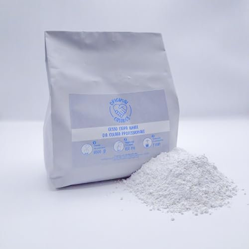 ORIGINAL CASTINGS Gesso per stampi extra white 1 KG | Polvere di ceramica da colata per stampi in silicone, da modellare senza cottura, auto indurente.
