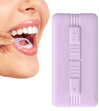 Custodia per filo dentale - distributore di fili dentali automatici, scatola di conservazione pratica | Supporto magnetico portatile, contenitore trasparente compatto per igiene dentale facile ed