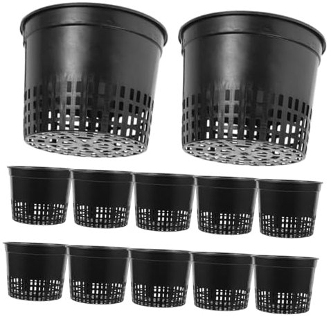 TOYANDONA 12pezzi Vasi in Rete Plastica Per Coltivazione Cestini Per Piante Acquatiche Piccoli Vasi Per Da Plastica Adatti Balconi Terrazze e