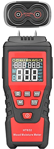 Misuratore di umidità, Misuratore di umidità del legno Digital Detector Damp Damp Detector Materiali di calcestruzzo Igrometro per piante in vaso, giardino