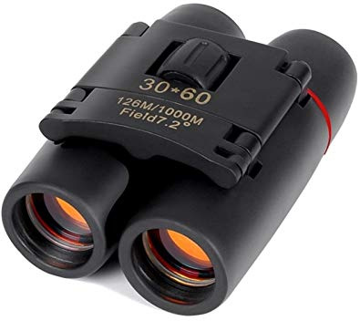 ZJFHEYUO Telescopio monoculare Portatile con Zoom 30x60, binocolo Pieghevole con Luce scarsa per Birdwatching all'aperto, Viaggi, Campeggio, 1000 m, Nero