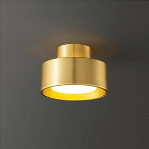 Lampada a Sospensione per Camera da Letto, Minimalista, LED, Montaggio a Filo, Finitura Rame, Paralume in Acrilico Bianco, 59 Pollici, Rotonda, Profilo Basso, per Ingresso, soggior