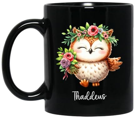 Tasses À Café Hibou Tasse À Café En Porcelaine Personnalisée Tasses De Petit Déjeuner Pour Décorer Fête Des Pères 330Ml