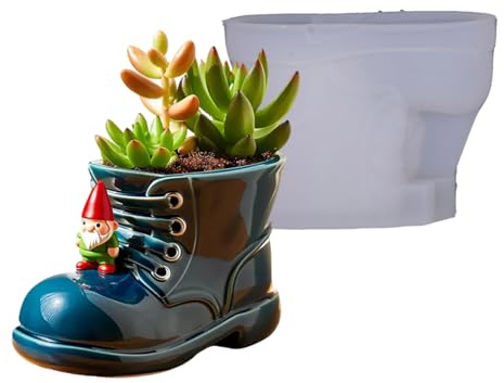 Reusable Shoe Shape Wax Light- Holder Mold Jewelry Making Concrete Planter Unique Handmade Home Ornament Shoe Silicone Mold