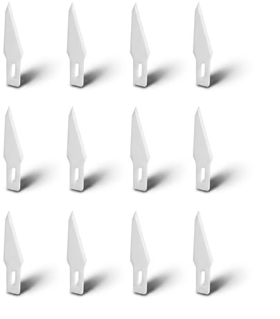 12 PCS Exacto Knife Blades, Sharp Hobby Knife Blades, Replacement Exacto Blade for Art, Scrapbooking, Stencil, Paper Cutting