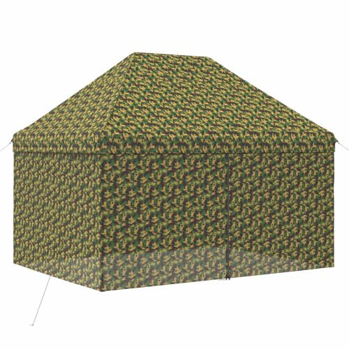 Tendone 3x4 m Con Pareti Camouflage Militare | Poliestere Oxford 210D, 4 Pareti Rimovibili, Altezza Regolabile, Cerniere Facili