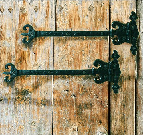 Antikas - Scharniere für Schranktüren, Zierband für Holztür, Kunstbeschläge Ladenband 30 cm