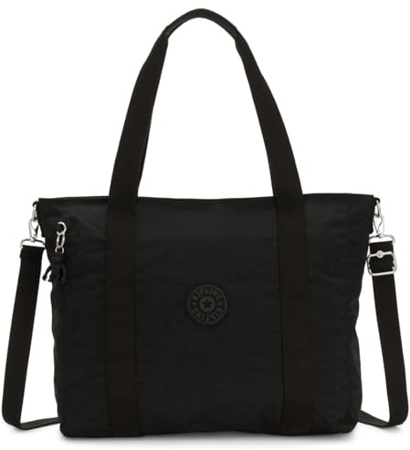 Kipling Asseni, Borsa messenger Donna, Nero (Black Noir), 15x49x35 cm (LxWxH)