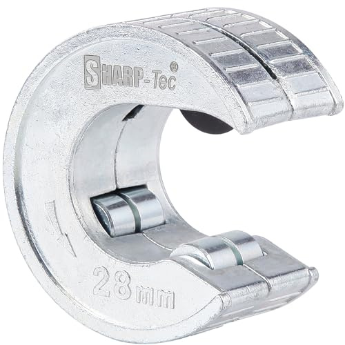 Sharp-tec 28mm (1) Copper Pipe Cutter, Round Tube Cutting Tool with Zinc Alloy Body, Plumbing Pipe Slice for Copper, Brass, PVC, Aluminium