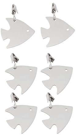 Fermatovaglia in Acciaio, Pesi Fermatovaglia con Fermaglio, Decorato per Tabelle, per Tovaglia da Esterno per la Festa, Picnic, Giardino, Casa (6 PCS Forma Pesce)