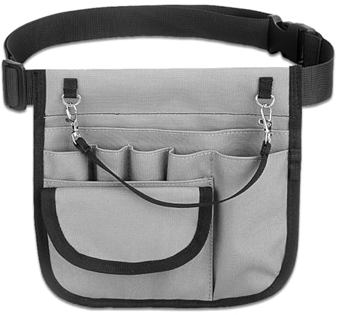 Duuclume Marsupio da infermiera, supporto per nastro, forbici per bendaggi in vita, multi scomparto per attrezzi medici, custodia organizer per infermieri, confezione multitasche per professionisti