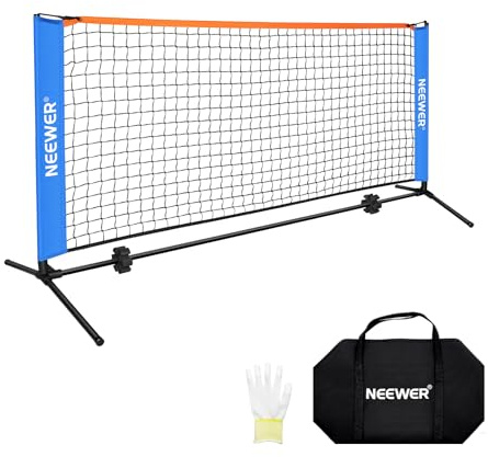 NEEWER Red de pickleball de 6 pies, pequeña y plegable portátil, accesorios de equipo de entrada para entrenamiento y práctica de pepinillos en interiores y exteriores, no requiere herramientas, PB01N